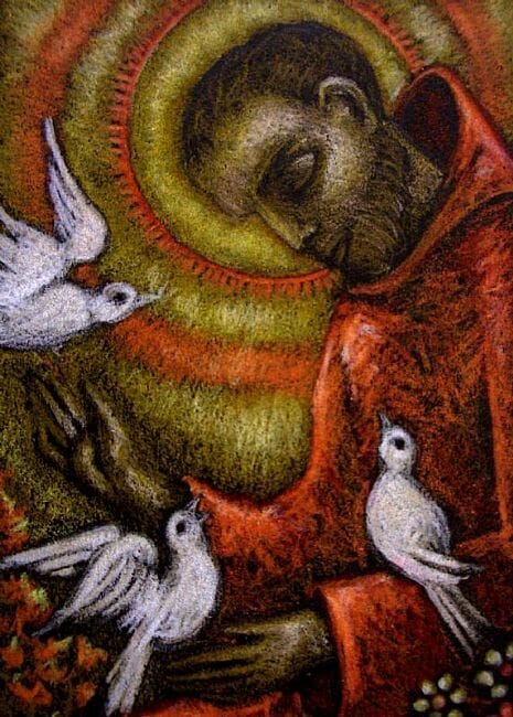 "St. Francis of Assisi with Doves”